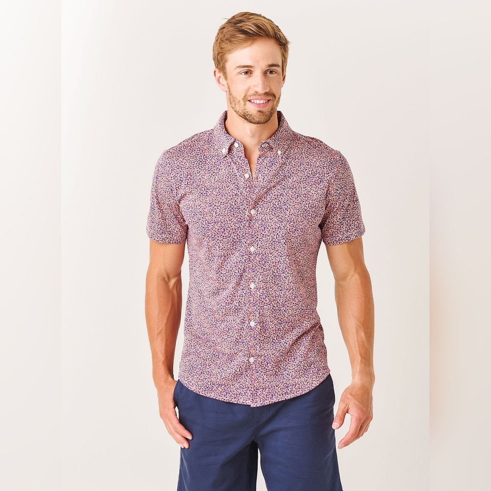 EUC Bonobos Men's Jersey Riviera Short Sleeve Shirt Size L